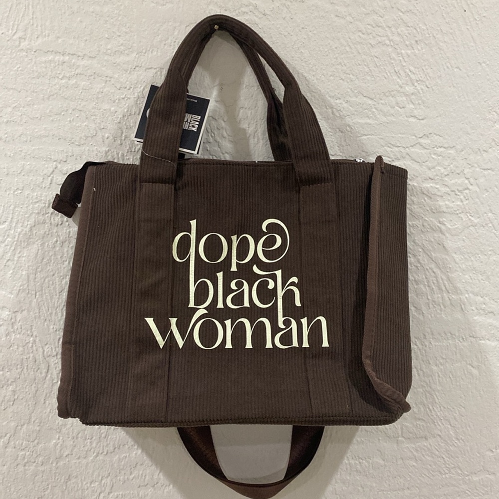 Dope Black Woman Brown Tote Bag - - Picture 8 of 10